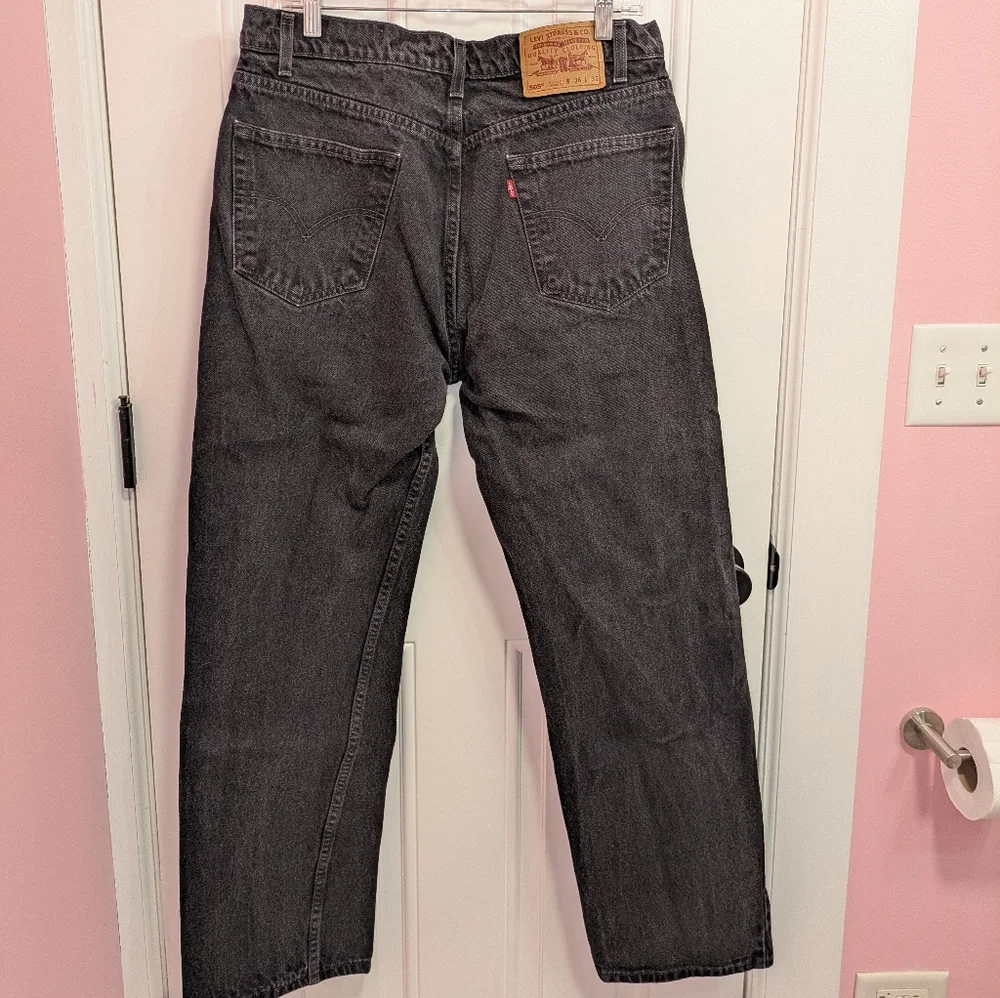 ❤ Levis 505 Black Jeans Pants Men's 36 EUC Vintage 1998